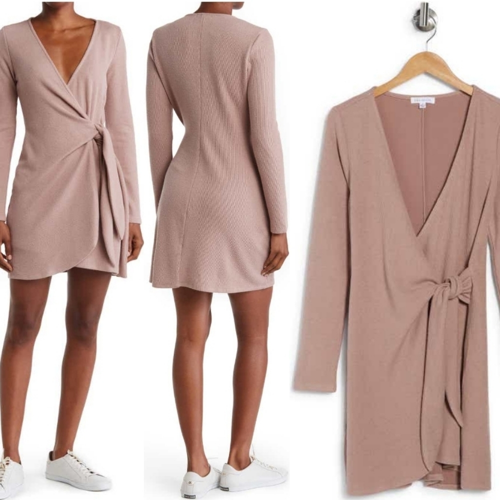 Socialite | Knot Front Sweater Dress